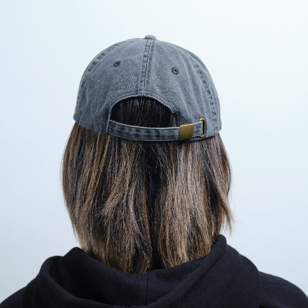 dad cap skateboarding washed blk