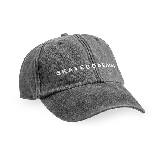 dad cap skateboarding washed blk