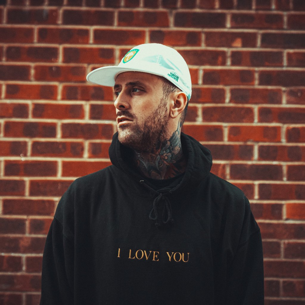 hoodie "I LOVE YOU" blk/gld