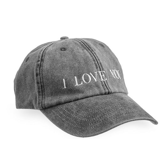 dad cap "I LOVE YOU" washed blk