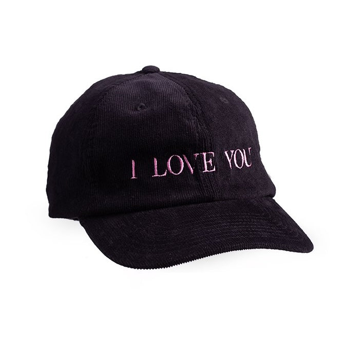 dad cap "I LOVE YOU" cord blk